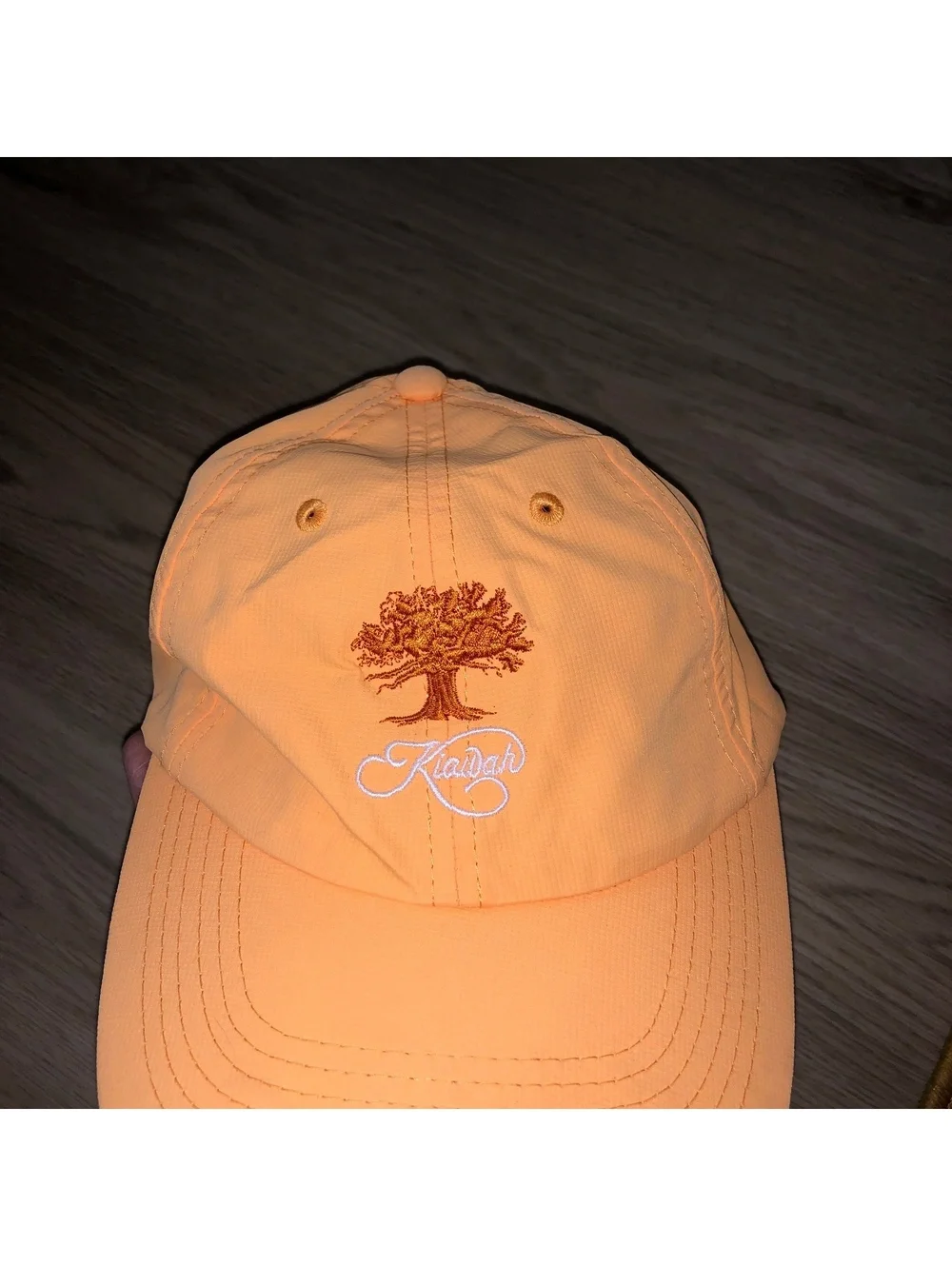 IMPERIAL KIAWAH 1976 ORANGE WHITE BREATHABLE GOLF HAT CAP ADJUSTABLE